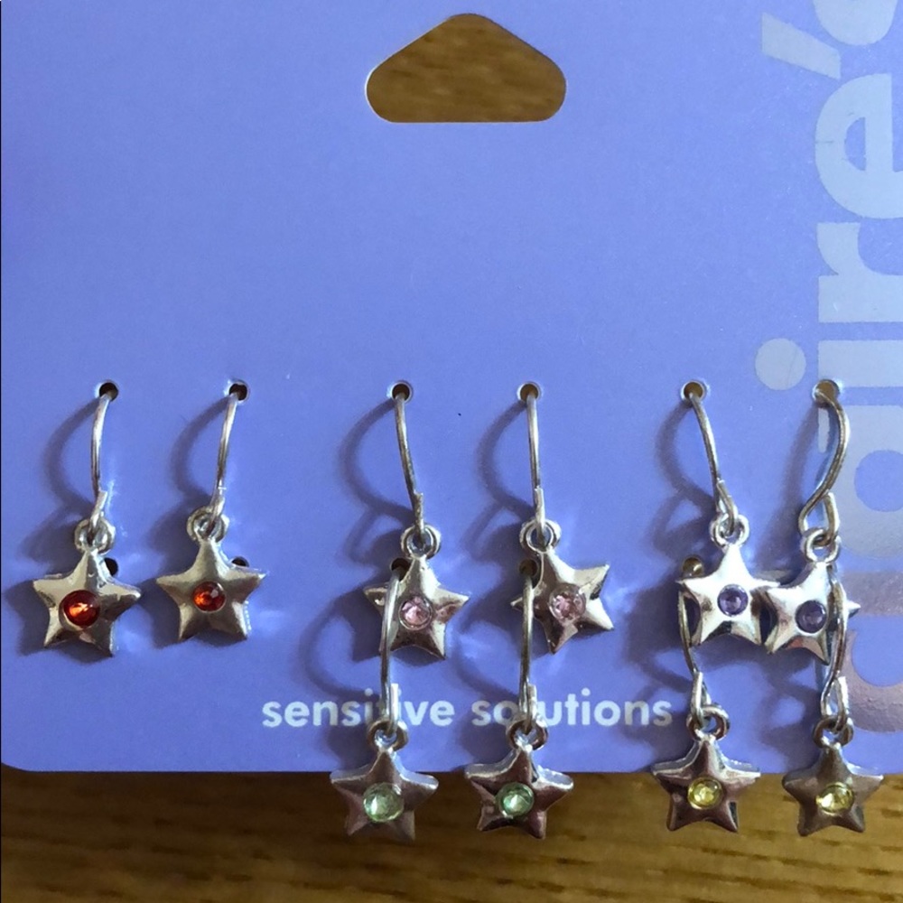 Dangle star earrings